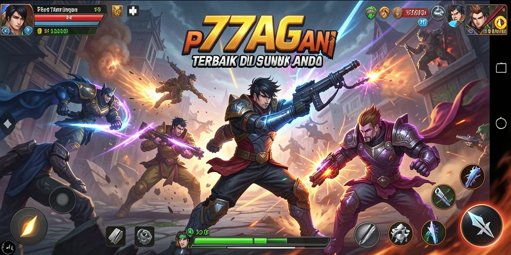 Screenshot dari gameplay pertarungan seru 77AG yang menampilkan grafis menawan.