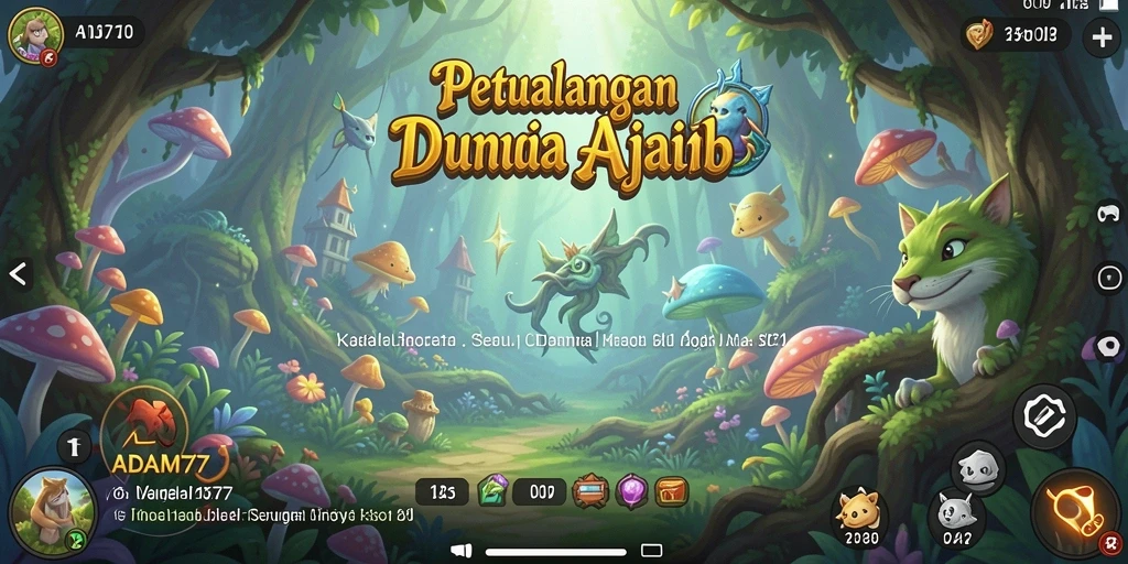 Tangkapan layar gameplay ADAM77 menampilkan pemandangan indah dan tantangan menarik.