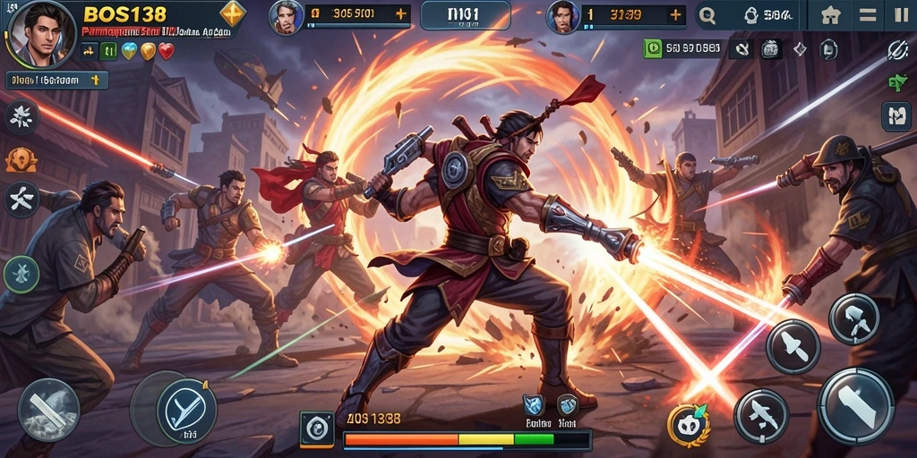 Screenshot BOS138 menampilkan momen seru dalam pertempuran Action.