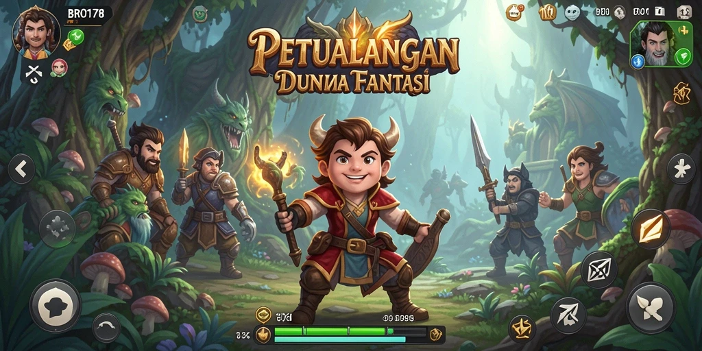 Screenshot menampilkan aksi seru dalam game RPG BRO178.