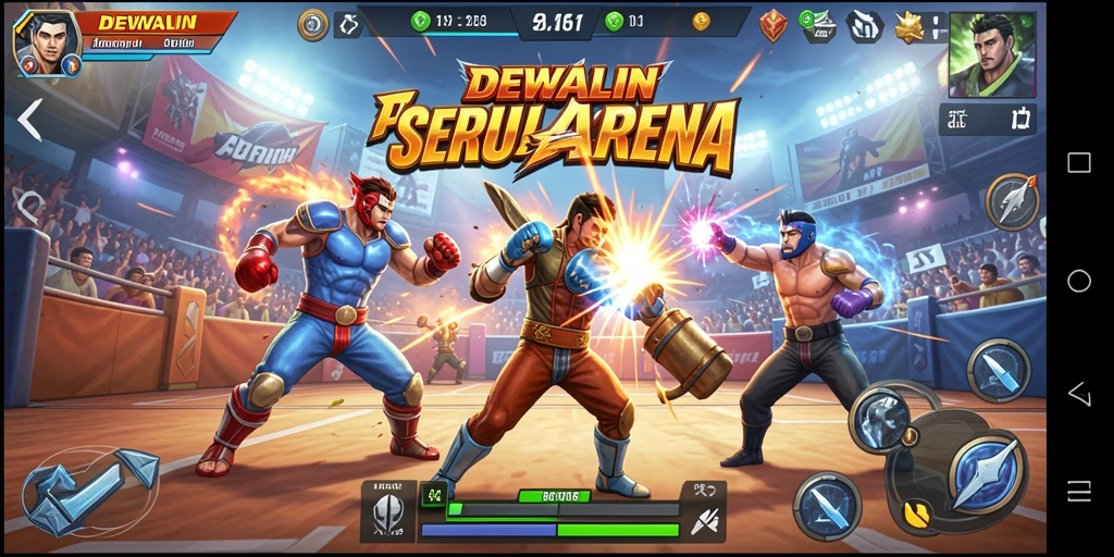 Tampilan seru gameplay DEWALIN dengan pertarungan menegangkan.