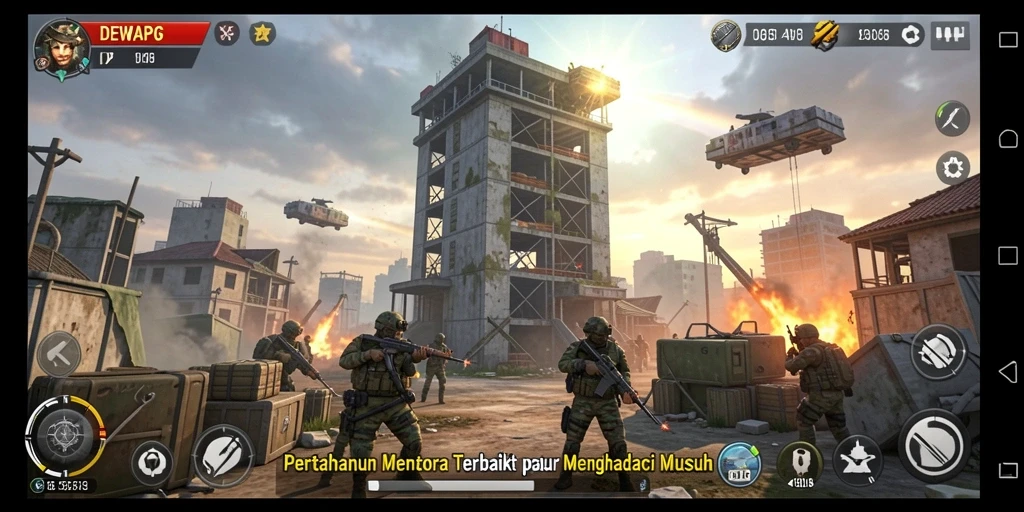 Tampilan menakjubkan dari gameplay pertahanan menara di DEWAPG.