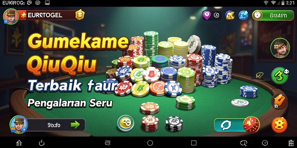 Tampilan menarik dari gameplay QiuQiu di EUROTOGEL.