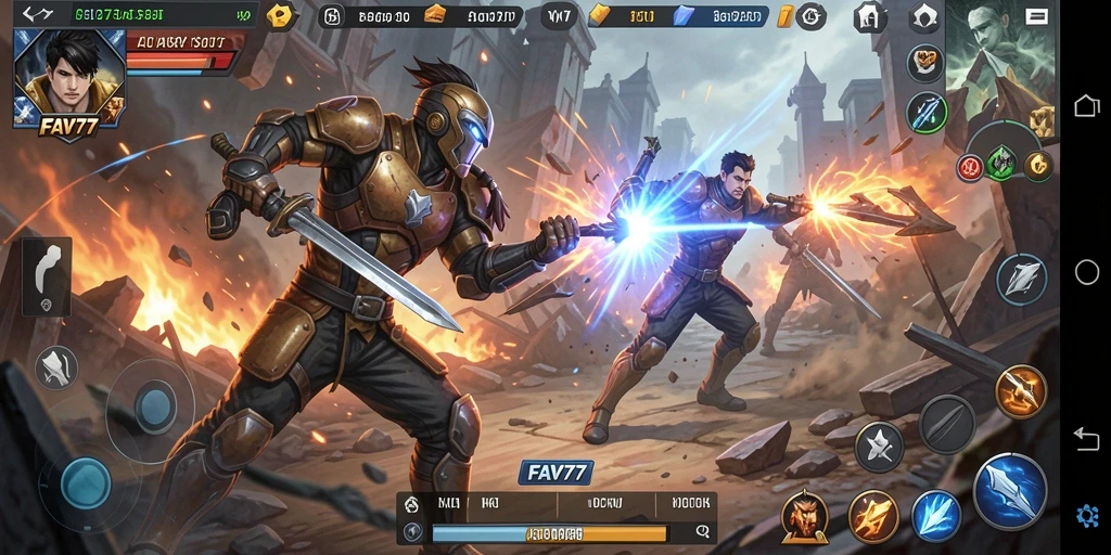 Screenshot gameplay FAV77 menampilkan aksi seru dan karakter yang dinamis.