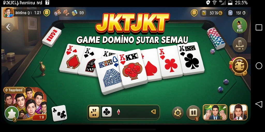 Tampilan gameplay seru di JKTJKT menunjukkan aksi Domino yang mendebarkan.