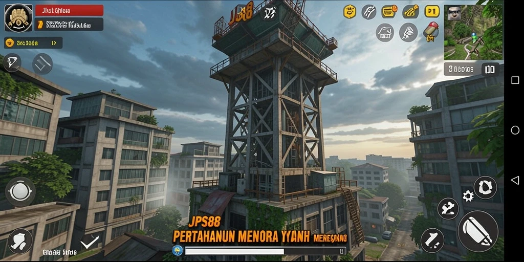 Gameplay menegangkan di JPS88 menara pertahanan.