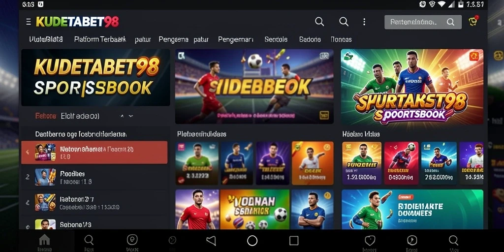 Tampilan gameplay menarik dari aplikas Sportsbook KUDETABET98.