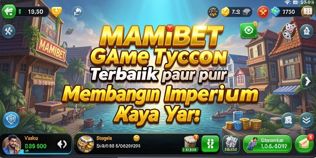 Tampilan gameplay MAMIBET menampilkan pengelolaan bisnis yang seru dan dinamis.