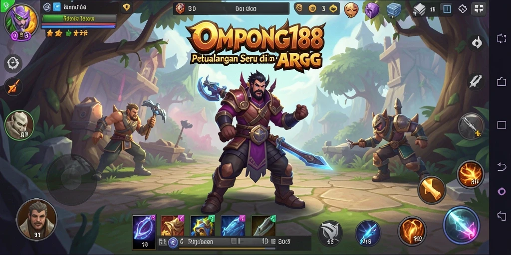 Screenshot gameplay OMPONG188 yang menampilkan pertarungan epik di dunia ARPG.