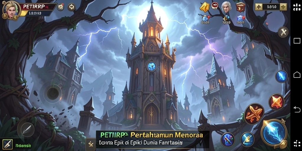 Tangkapan layar PETIRRP menampilkan aksi intens permainan Tower Defense.