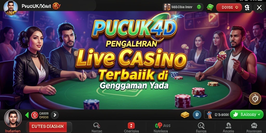 Tampilan gameplay PUCUK4D yang menarik dan interaktif dalam pengalaman Live Casino.