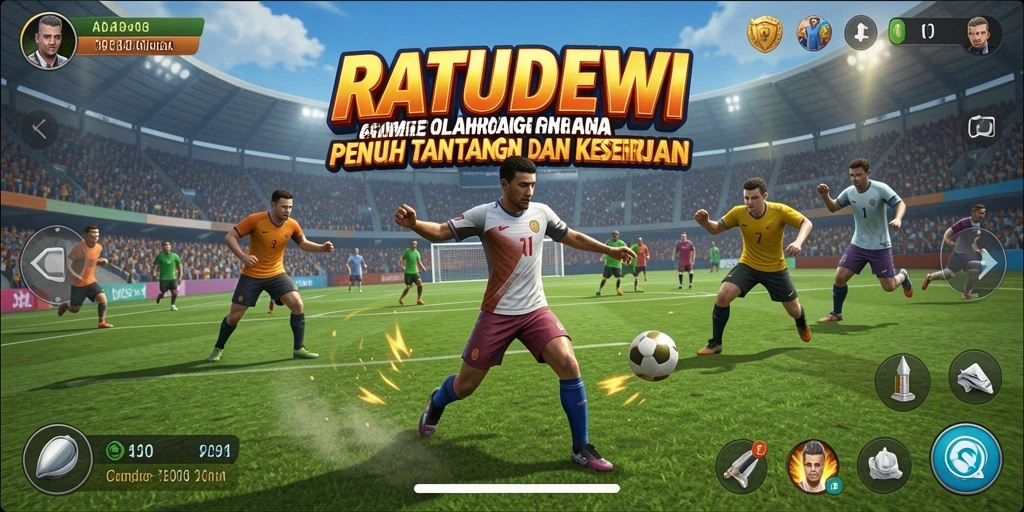 Screenshot utama RATUDEWI menampilkan gameplay seru olahraga.