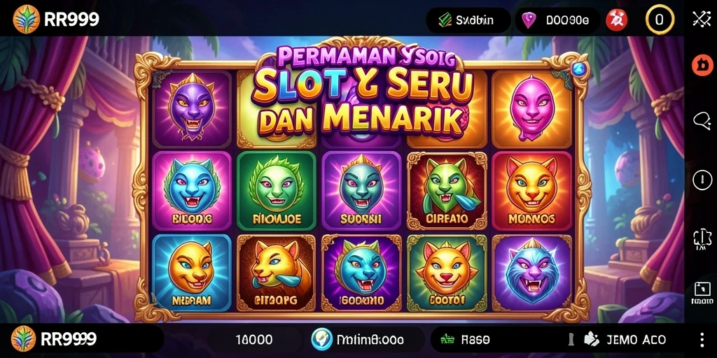 Tampilan gameplay Slot di RR999 yang menarik dan penuh warna.