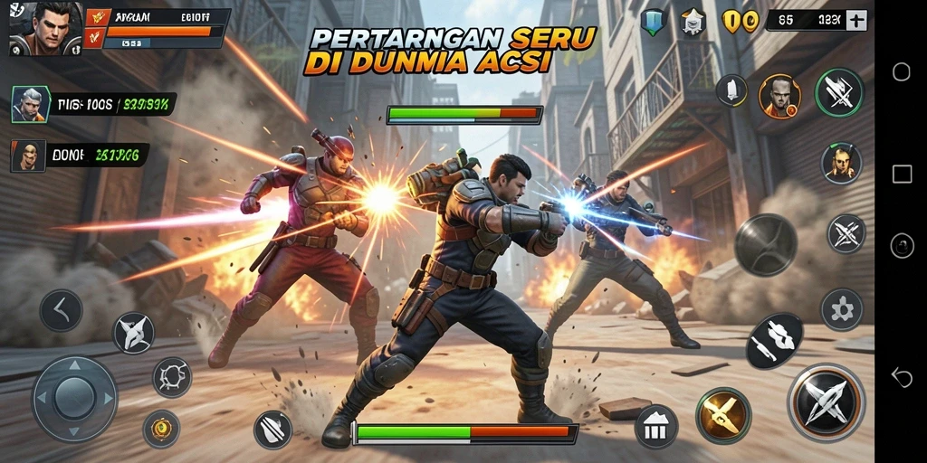 Screenshot utama T6 menampilkan aksi pertarungan yang mendebarkan.