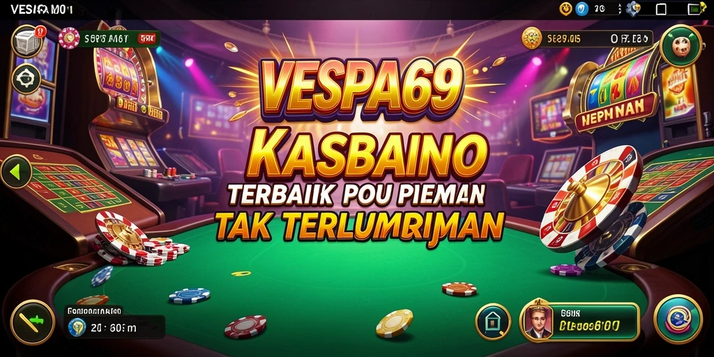 Tampilan menarik dari gameplay VESPA69 yang penuh warna.