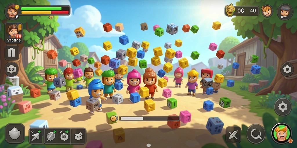 Tampilan gameplay seru dalam VT38 yang menantang keterampilan berpikir.